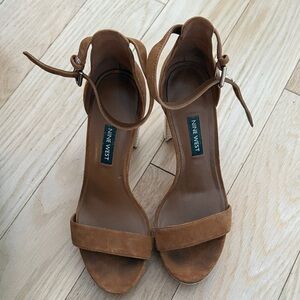 Nine West Brown Heeled Sandals
